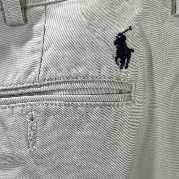 Polo Ralph Lauren Pants Mens 38 Preston Chino Beige Cotton Straight Leg Pockets - Picture 7 of 11